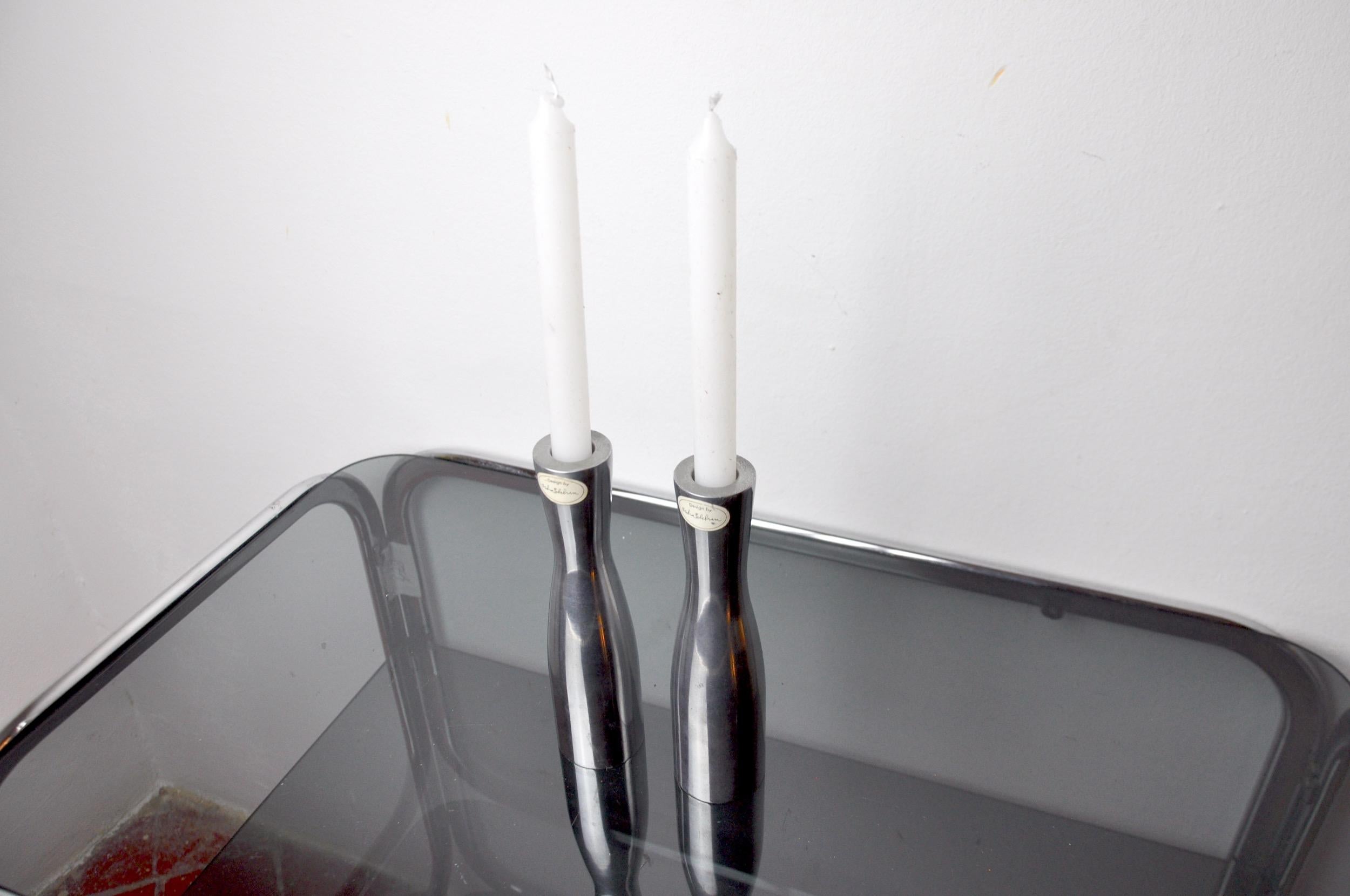 Late 20th Century Pair of Candlesticks Gota Erika Pekkari, Scandinavian, 1990 For Sale