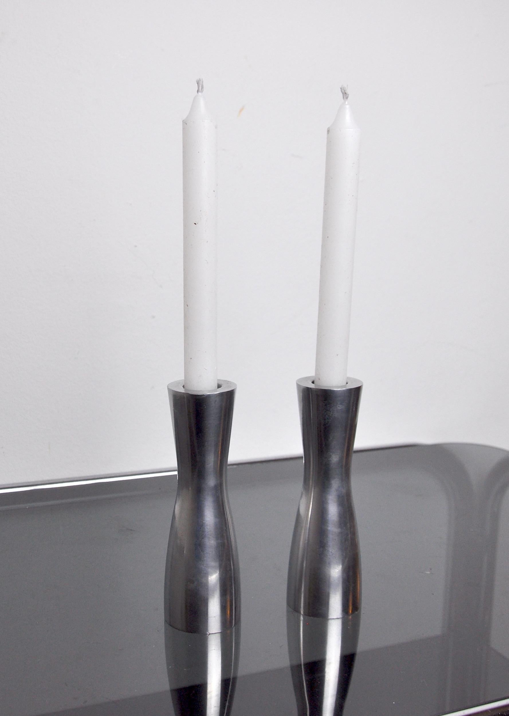 Fine XX secolo Coppia di candelieri Gota Erika Pekkari, Scandinavo, 1990 in vendita