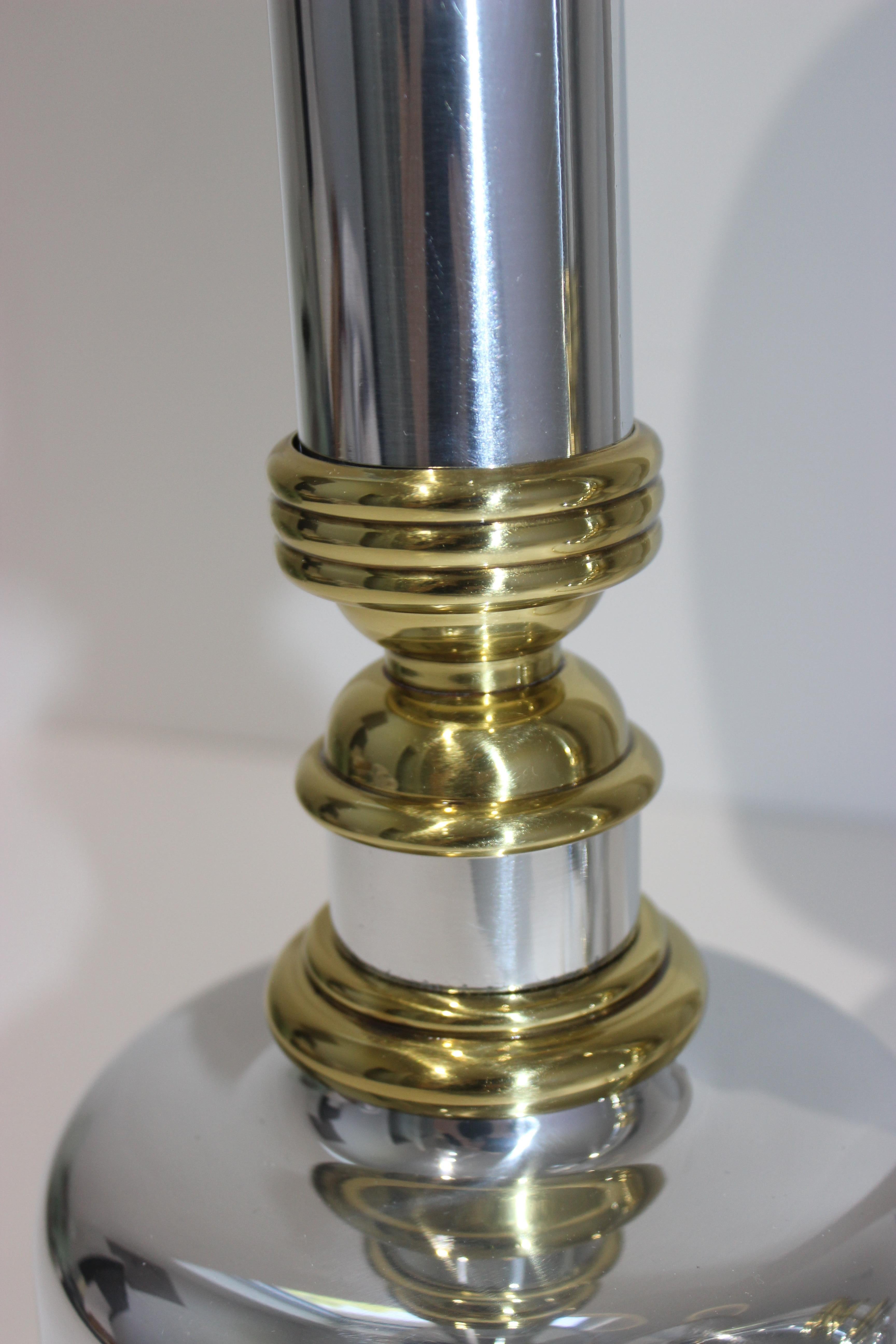 Pair of Candlesticks in Aluminum and Brass 3