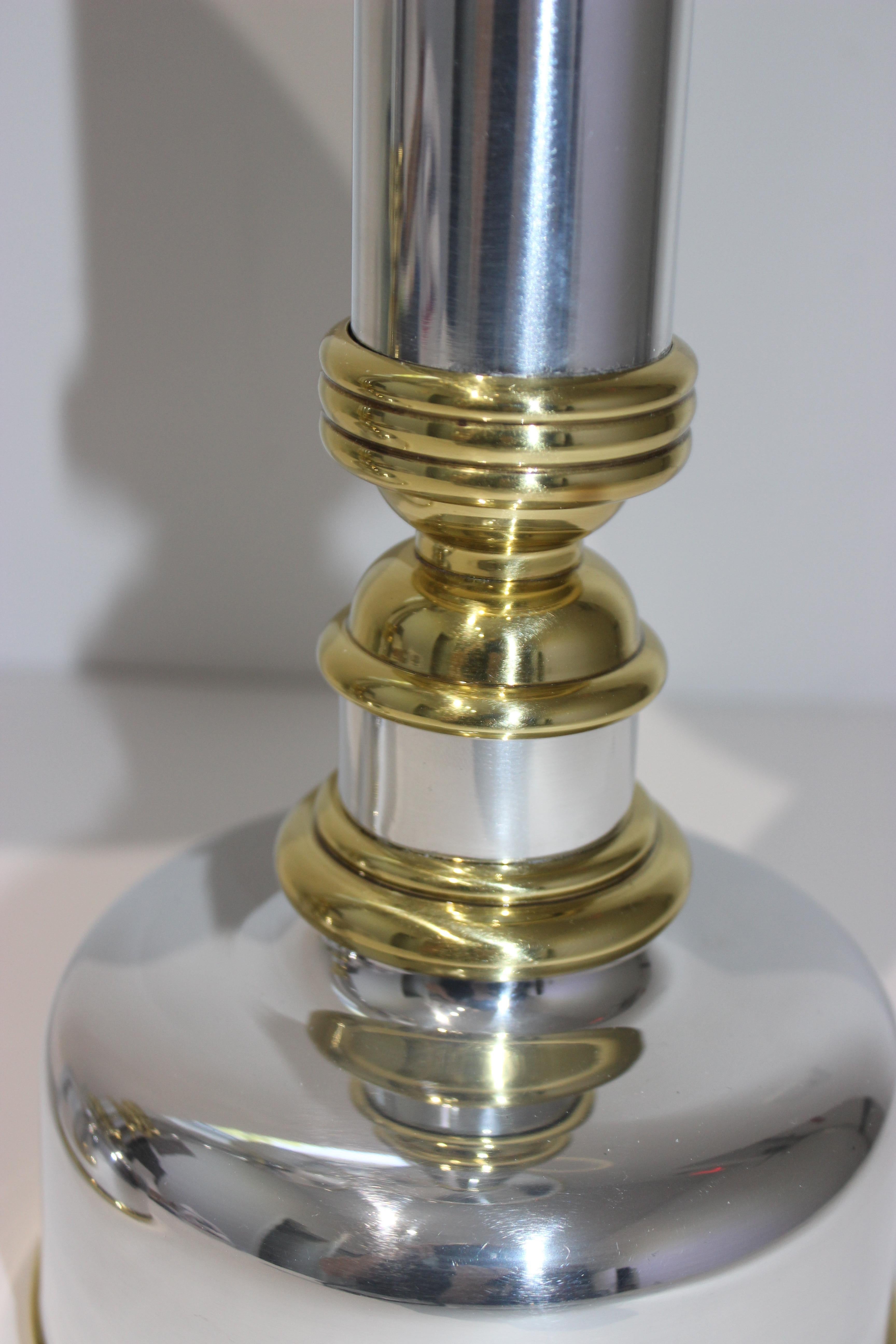 Pair of Candlesticks in Aluminum and Brass 4