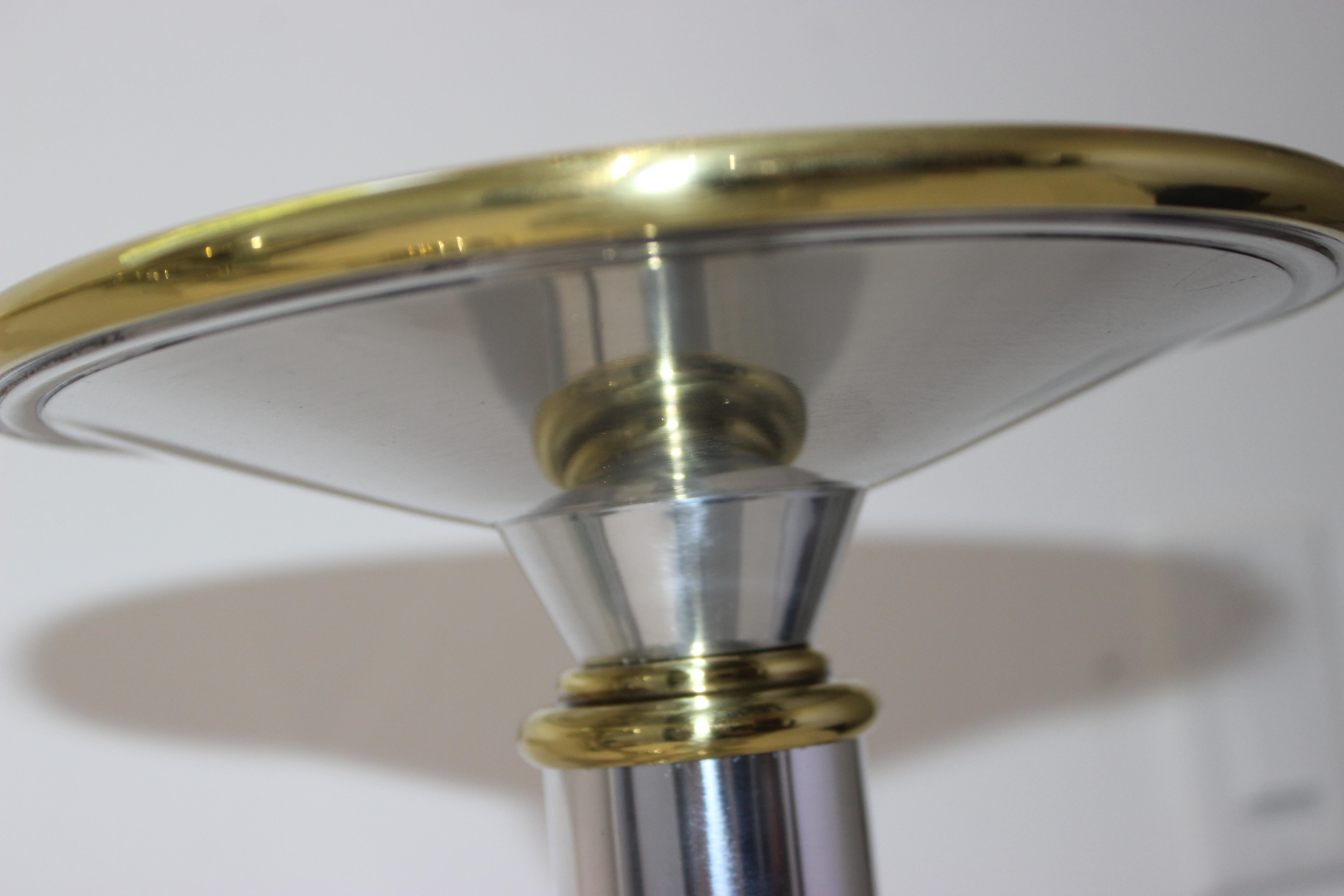 Pair of Candlesticks in Aluminum and Brass 1