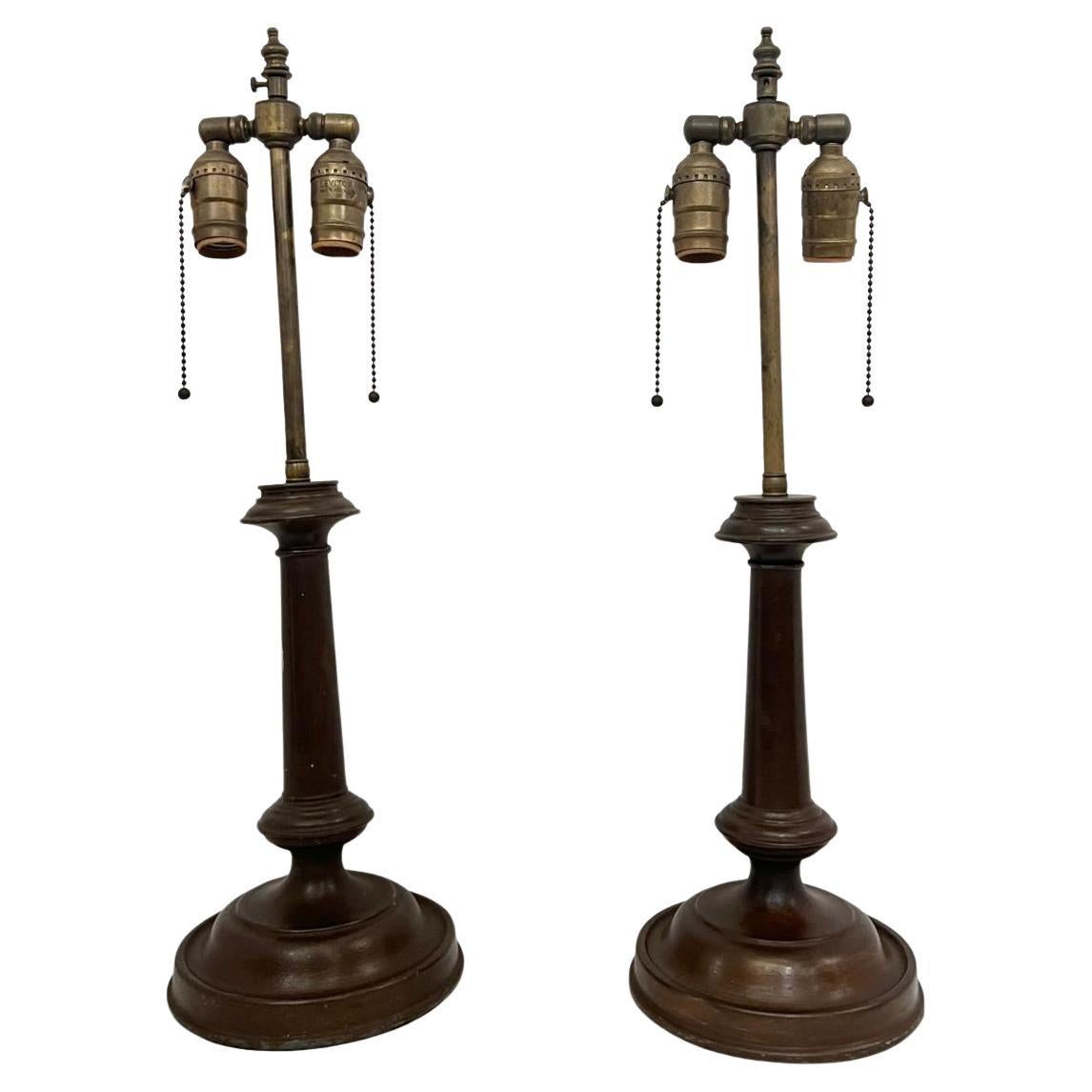 Pair of Candlesticks Lamps