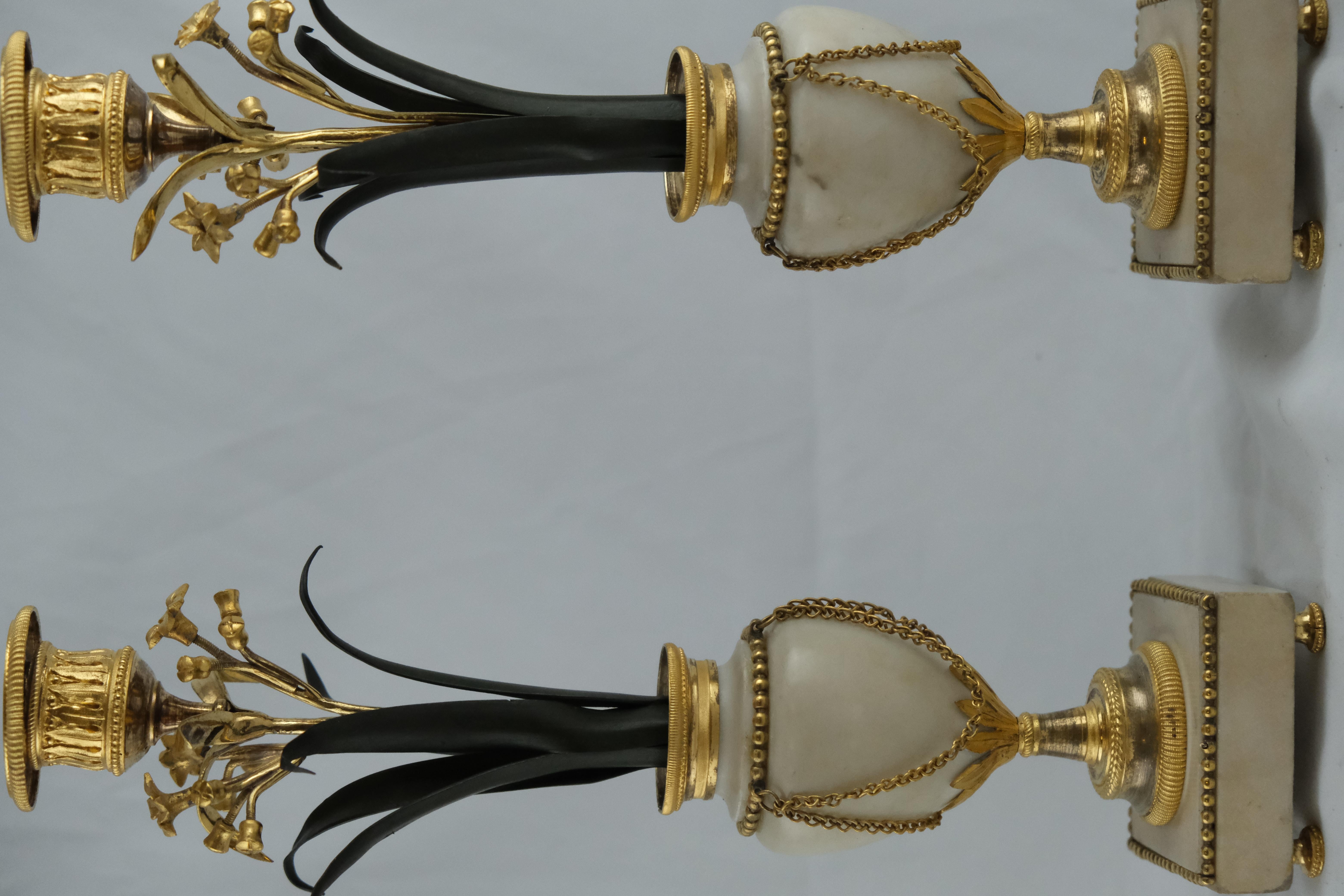 Pair of Candlesticks, Late 18th Century 3
