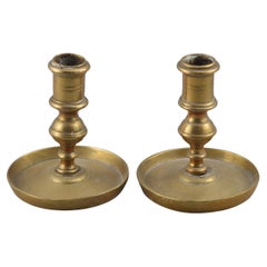 Pair of Candlesticks or Candle Holders, Bronze, 19th Century