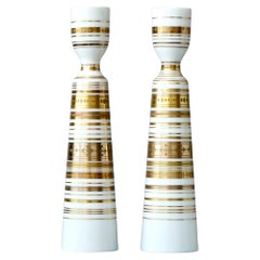 Paire de chandeliers Quatre Couleurs de Bjorn Wiinblad. Rosenthal Allemagne, années 1970
