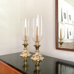 Pair of Candlesticks with Hurricanes Designed by Tommi Parzinger for Dorlyn