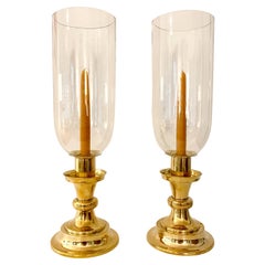 Pair of Candlesticks with Hurricanes Designed by Tommi Parzinger for Dorlyn