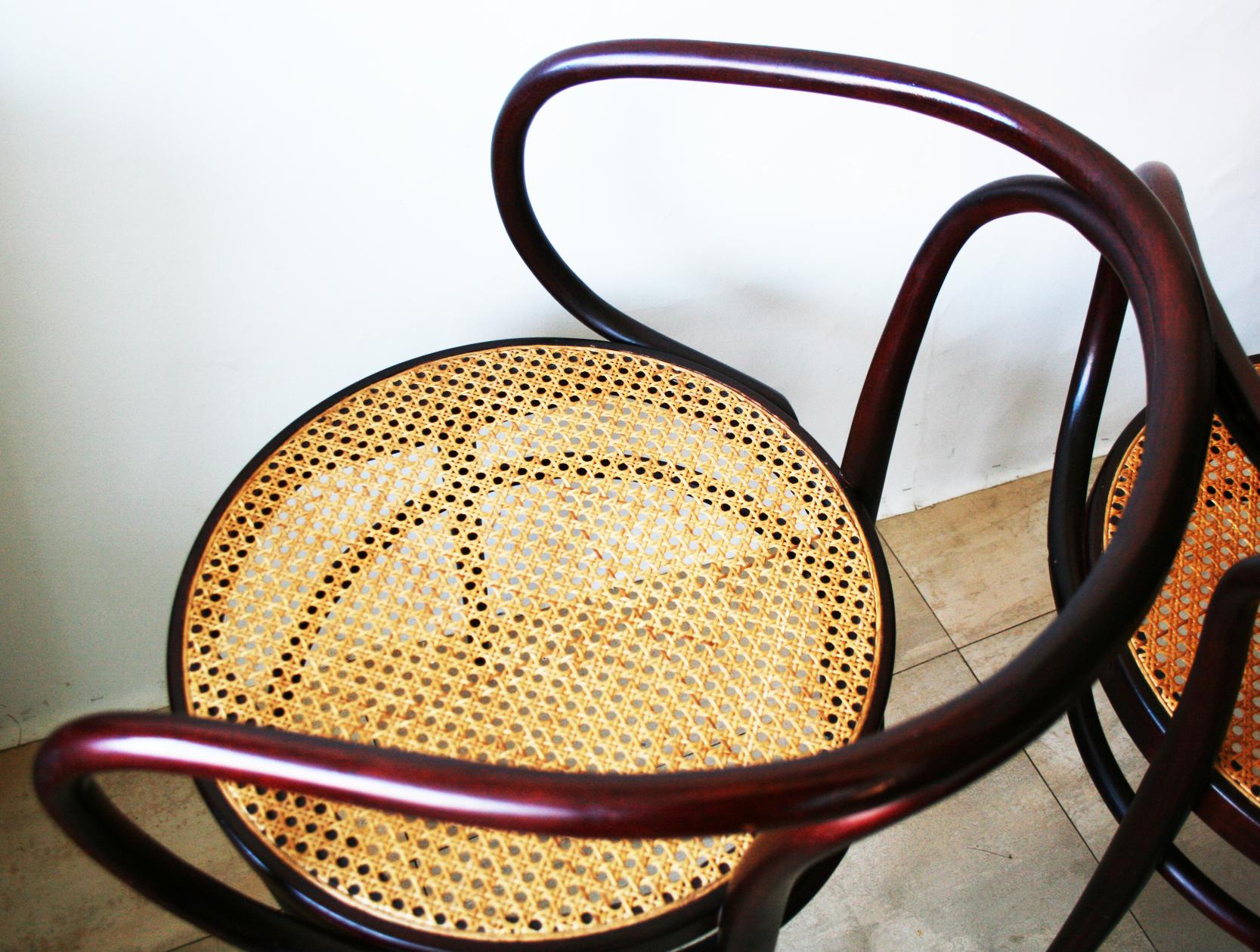 Thonet 209 , Pair of Cane and Bentwood Chairs after Thonet  8