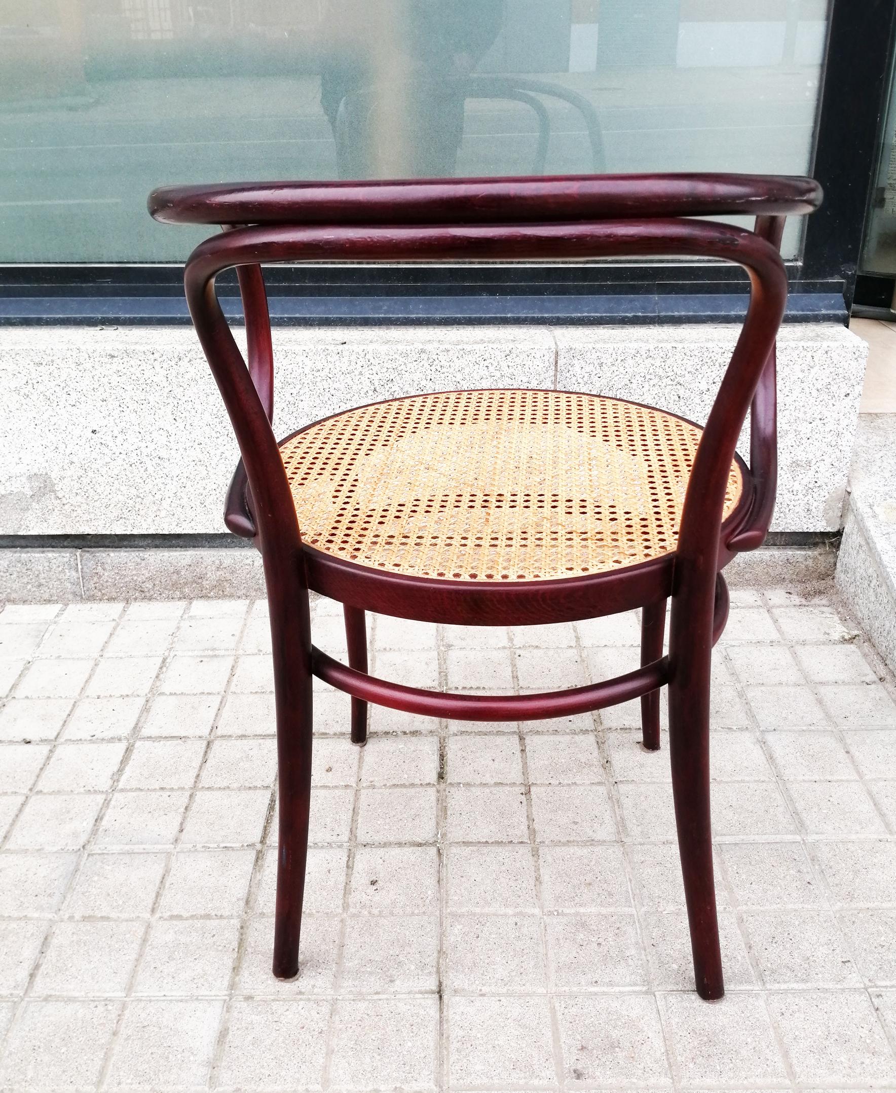 Thonet 209 , Pair of Cane and Bentwood Chairs after Thonet  In Good Condition In Mombuey, Zamora
