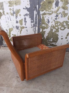 Pair of cane armchairs Burov