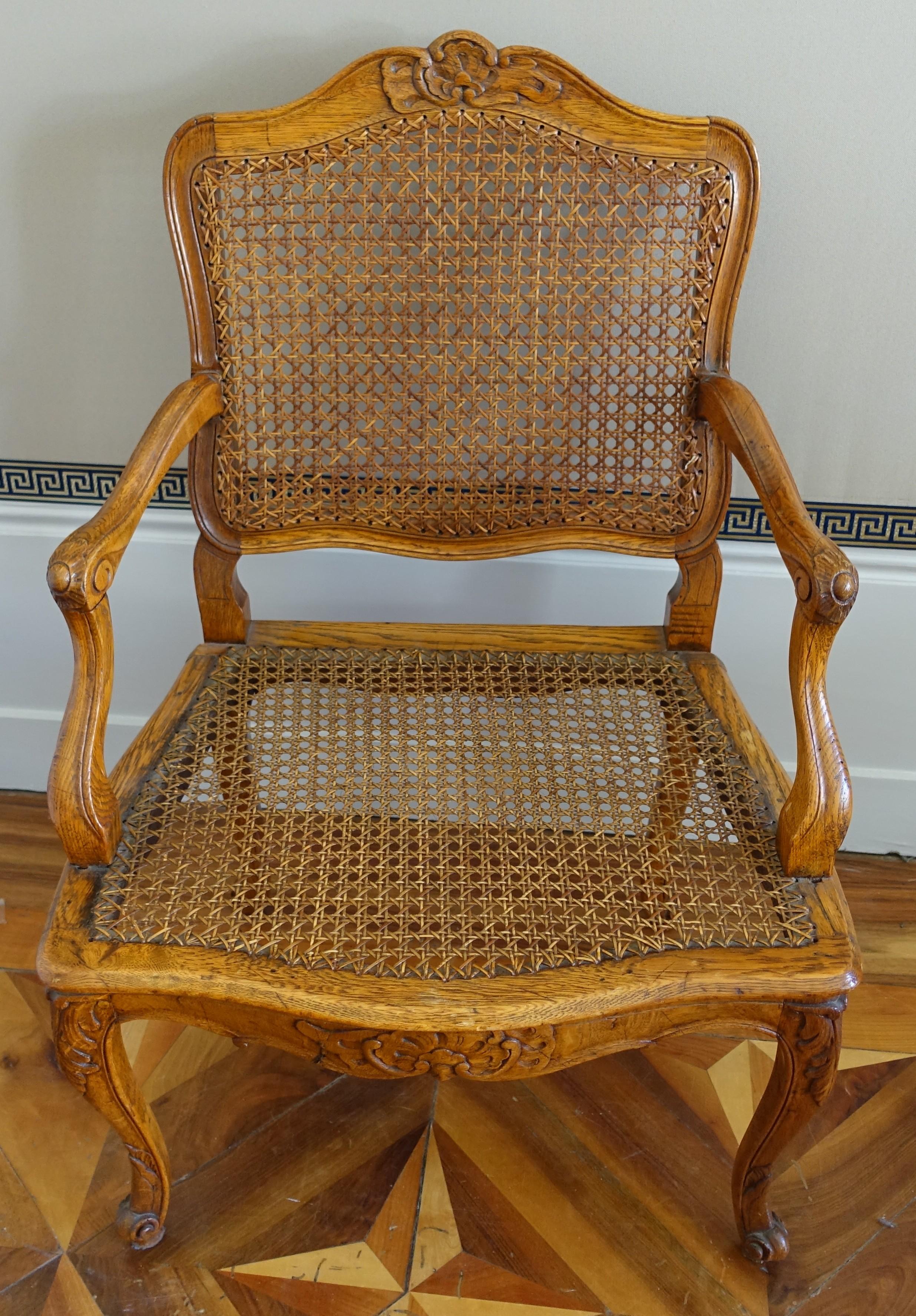 Paar Rohrsessel - Periode Louis XV - 18. im Angebot 8