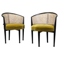 Paire de chaises à dossier canné par Edward Wormley pour Dunbar