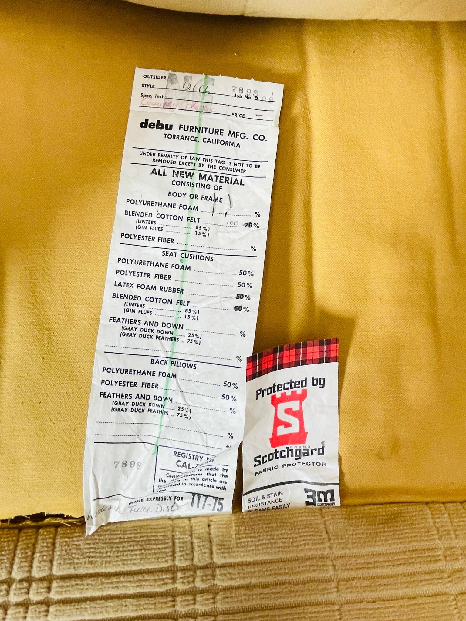 Coppia di sedie da salotto con schienale a canne di Debu Furniture, USA anni '70 in vendita 10