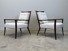 Pair of Cane Back Lounge Chairs by Harvey Probber
