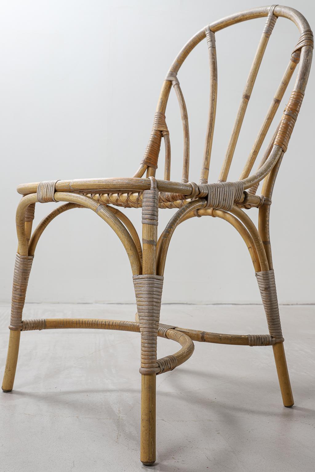 Pair of Bamboo & Rattan Chairs by Josef Frank For Sale 3