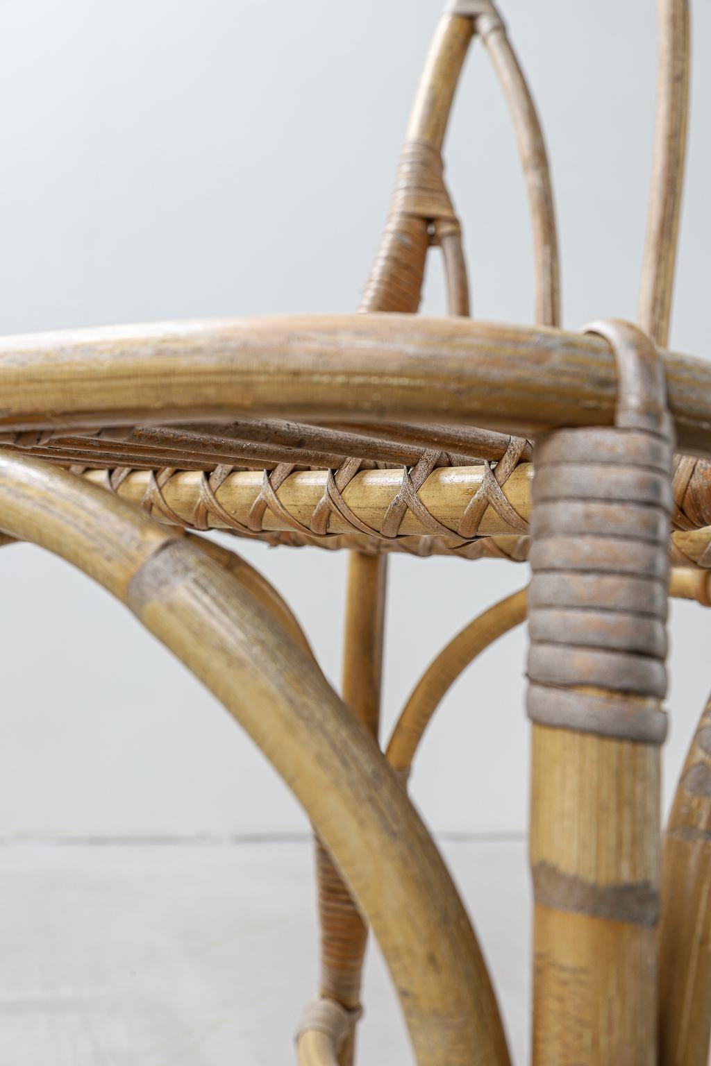Paire de chaises en bambou et rotin de Josef Frank en vente 7