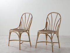 Pair of Bamboo & Rattan Chairs by Josef Frank