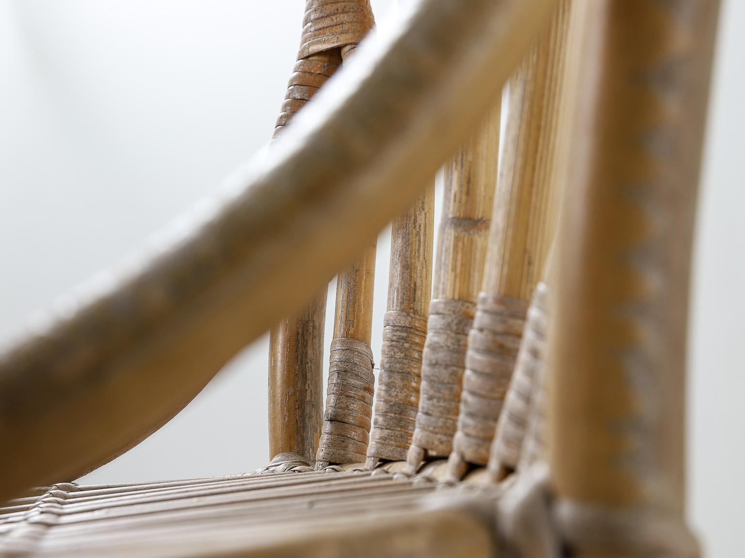 Canne Paire de chaises en bambou et rotin de Josef Frank en vente