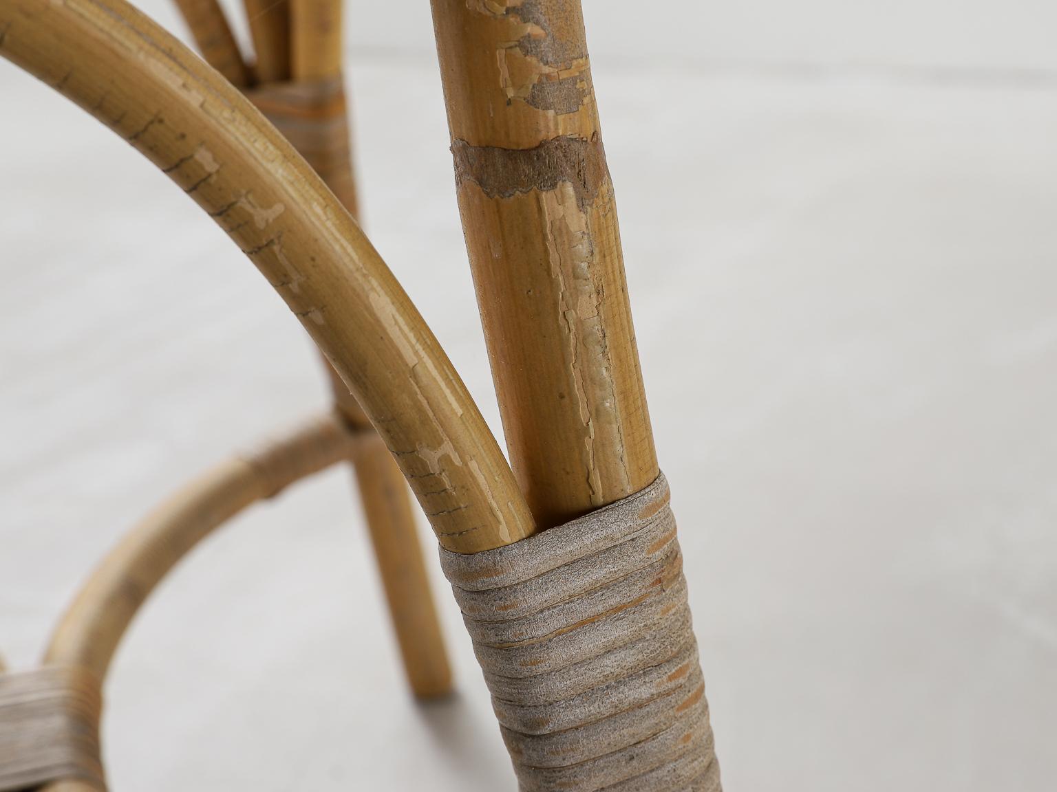 Paire de chaises en bambou et rotin de Josef Frank en vente 1