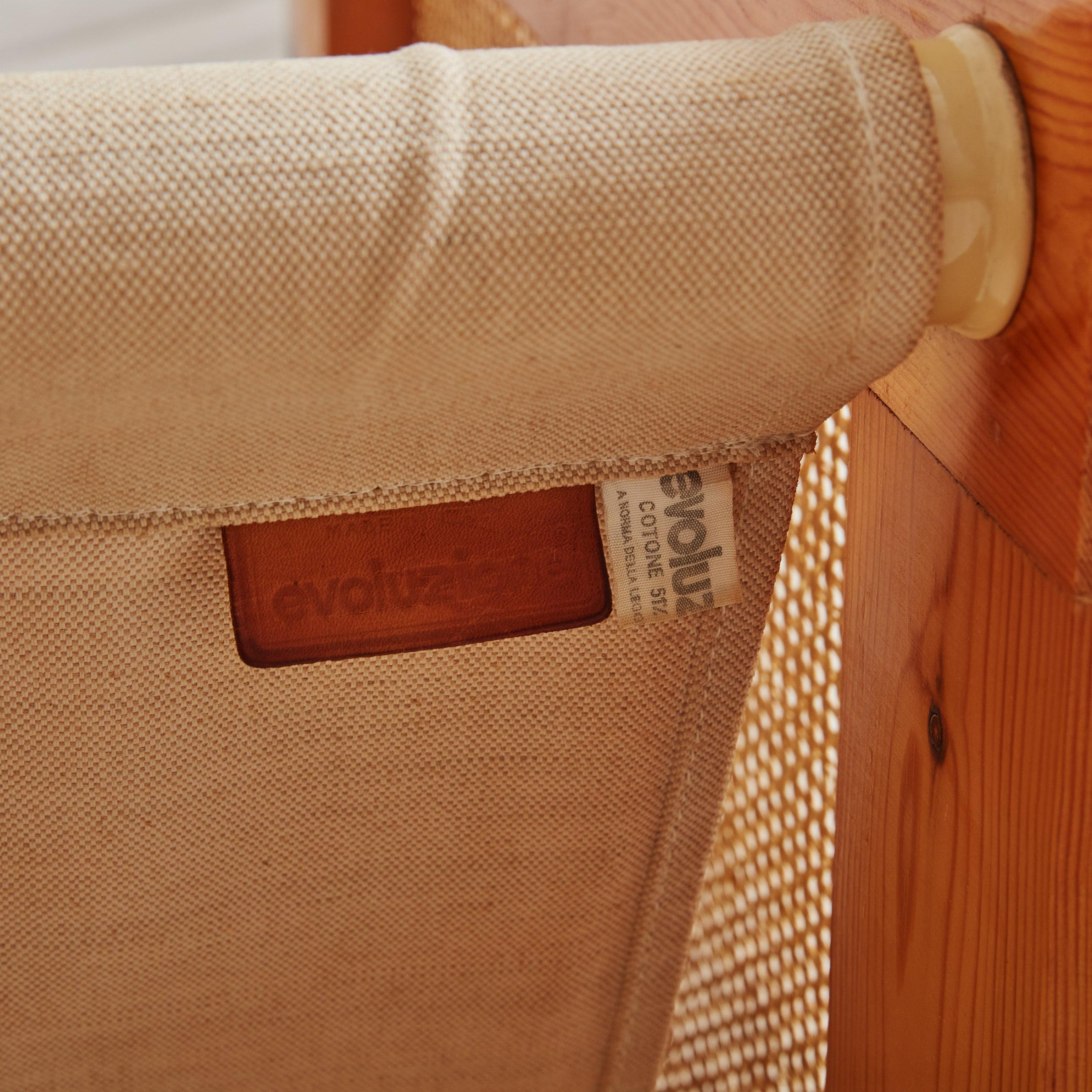 Paire de chaises longues en rotin par Evoluzione, Italie, années 1970 en vente 3