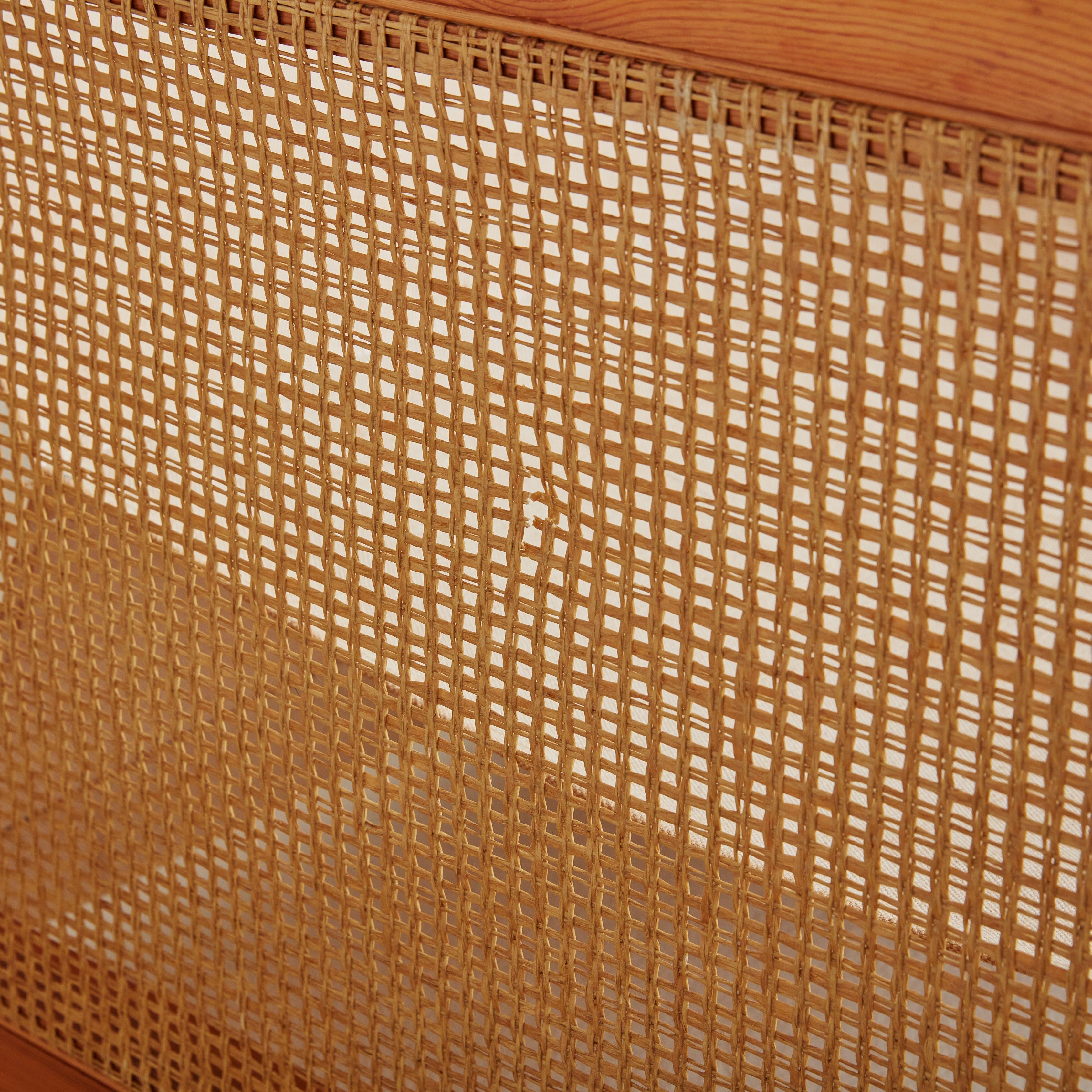 italien Paire de chaises longues en rotin par Evoluzione, Italie, années 1970 en vente