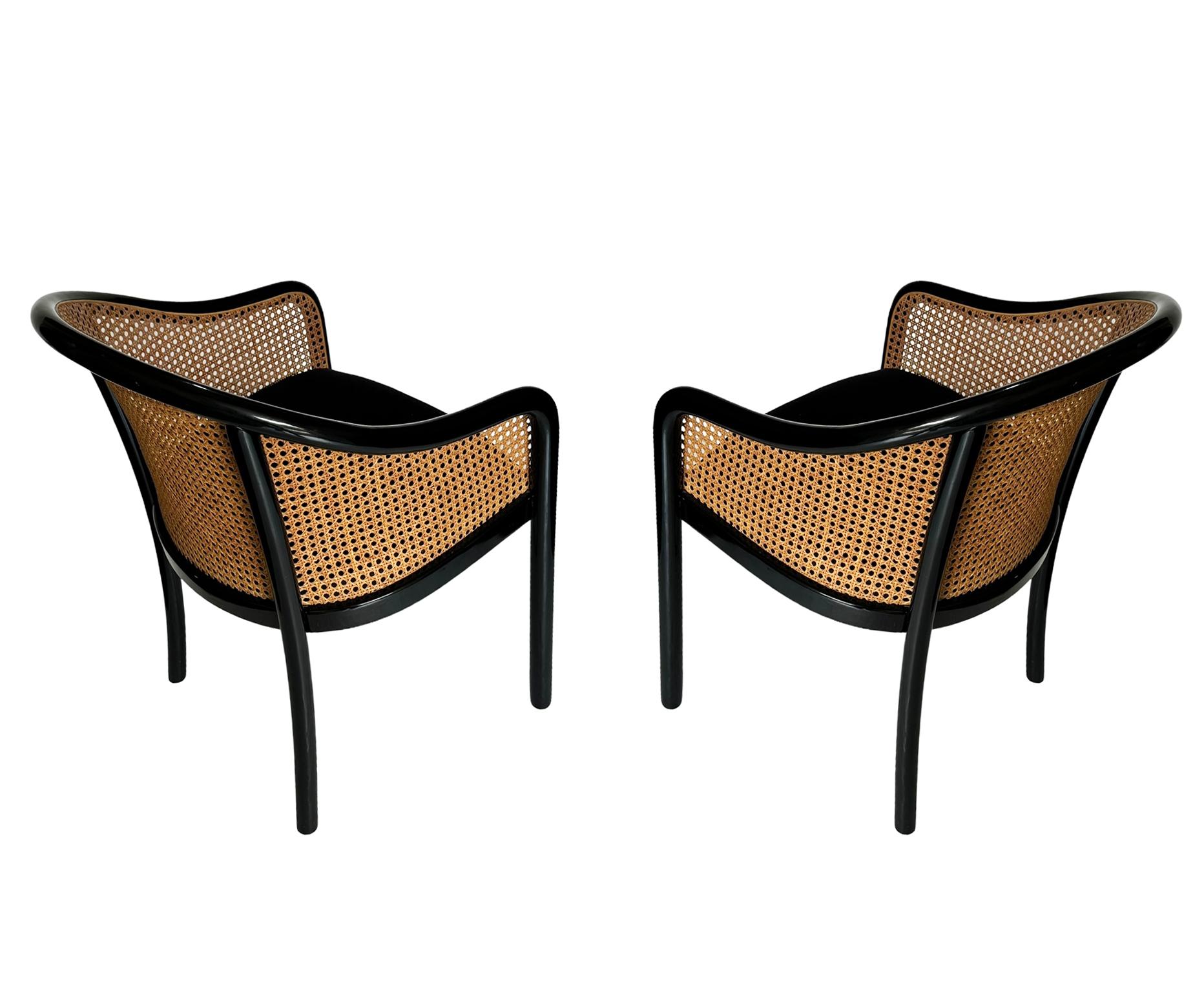 Paire de fauteuils d'appoint italiens modernes du milieu du siècle dernier, d'après Ward Bennet Bon état à Philadelphia, PA