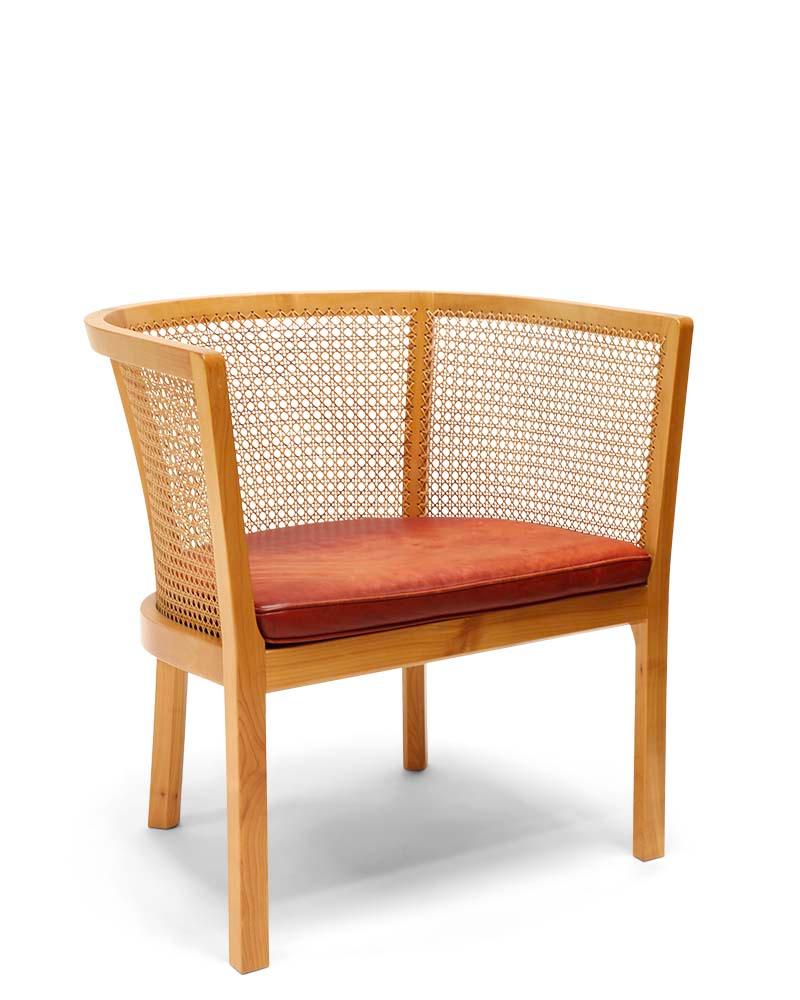 Mid-Century moderno Coppia di sedie bergere a canne di Bernt Peterson in vendita
