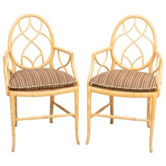Pair of Caned Bottom Armchairs