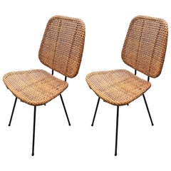Pair of Caned Chairs from the 1950s