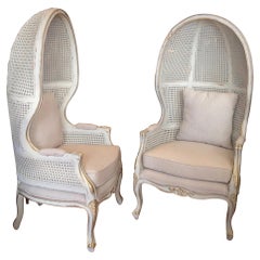 Pair of Caned Porter's Style Chairs