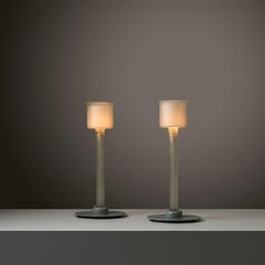 Pareja de lámparas de sobremesa "Canna Fiorita" de Castiglioni & Menghi para Fontana Arte