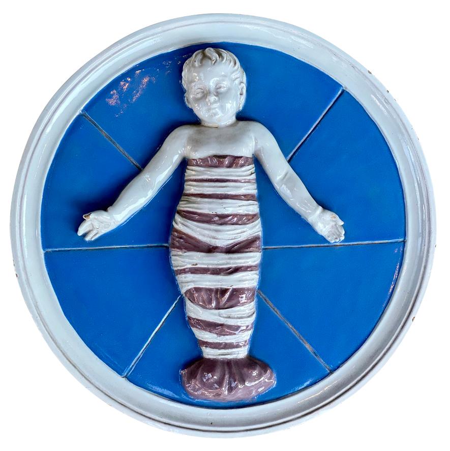 Renaissance Pair of Cantagalli Majolica Tondos