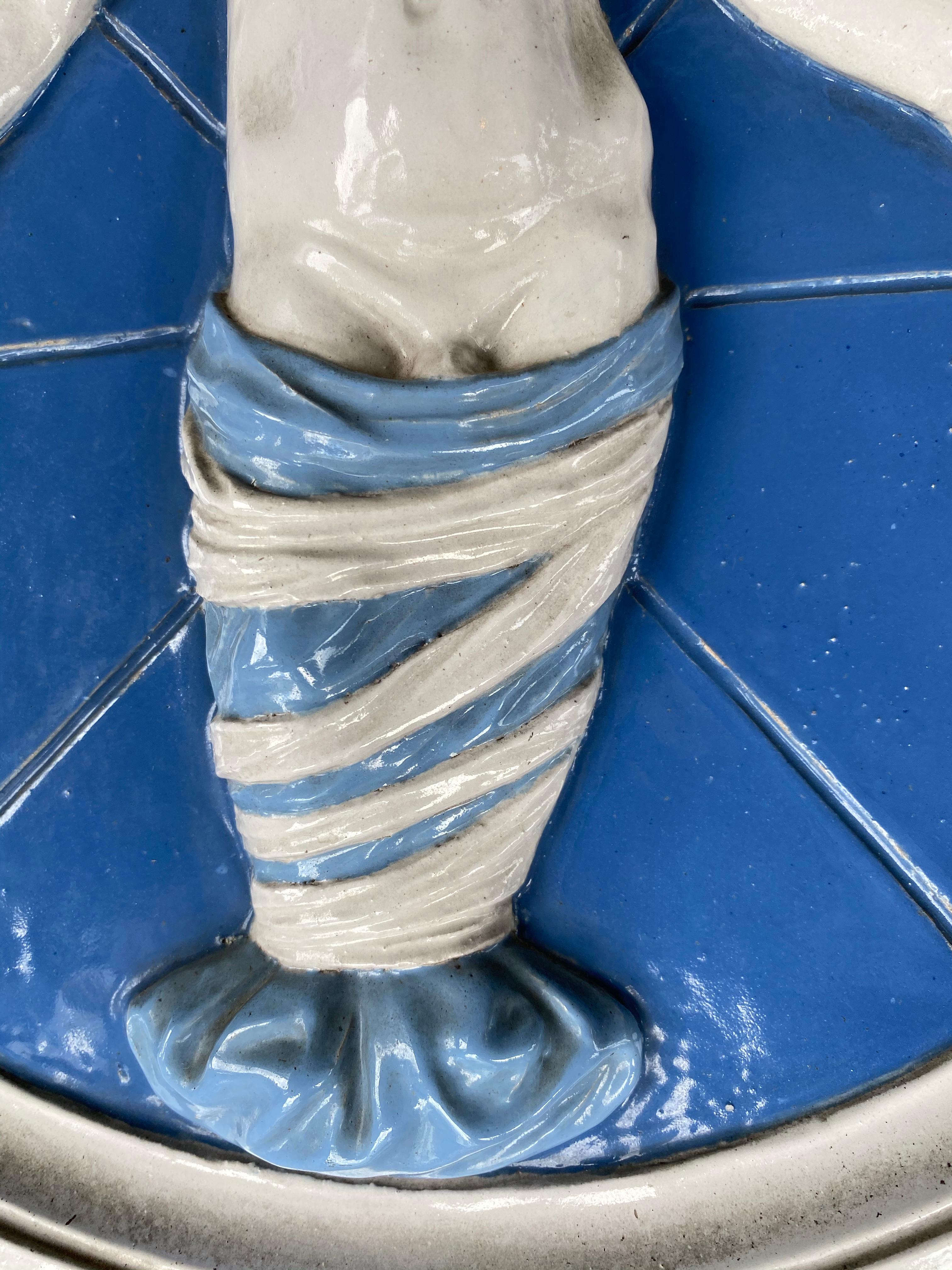 Pair of Cantagalli Majolica Tondos In Good Condition In Essex, MA