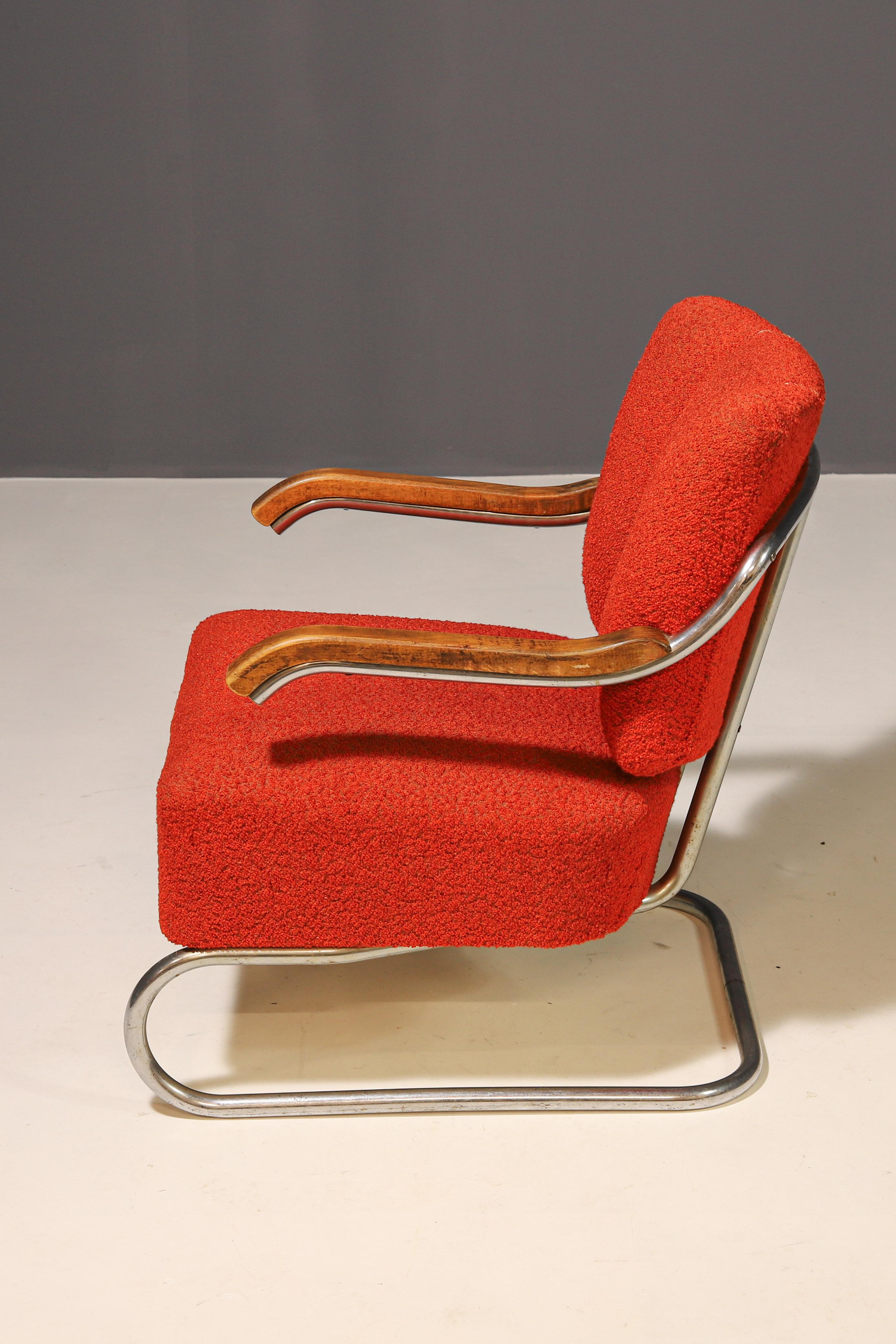 Coppia di poltrone a sbalzo Bauhaus  Thonet, anni '30 in vendita 5