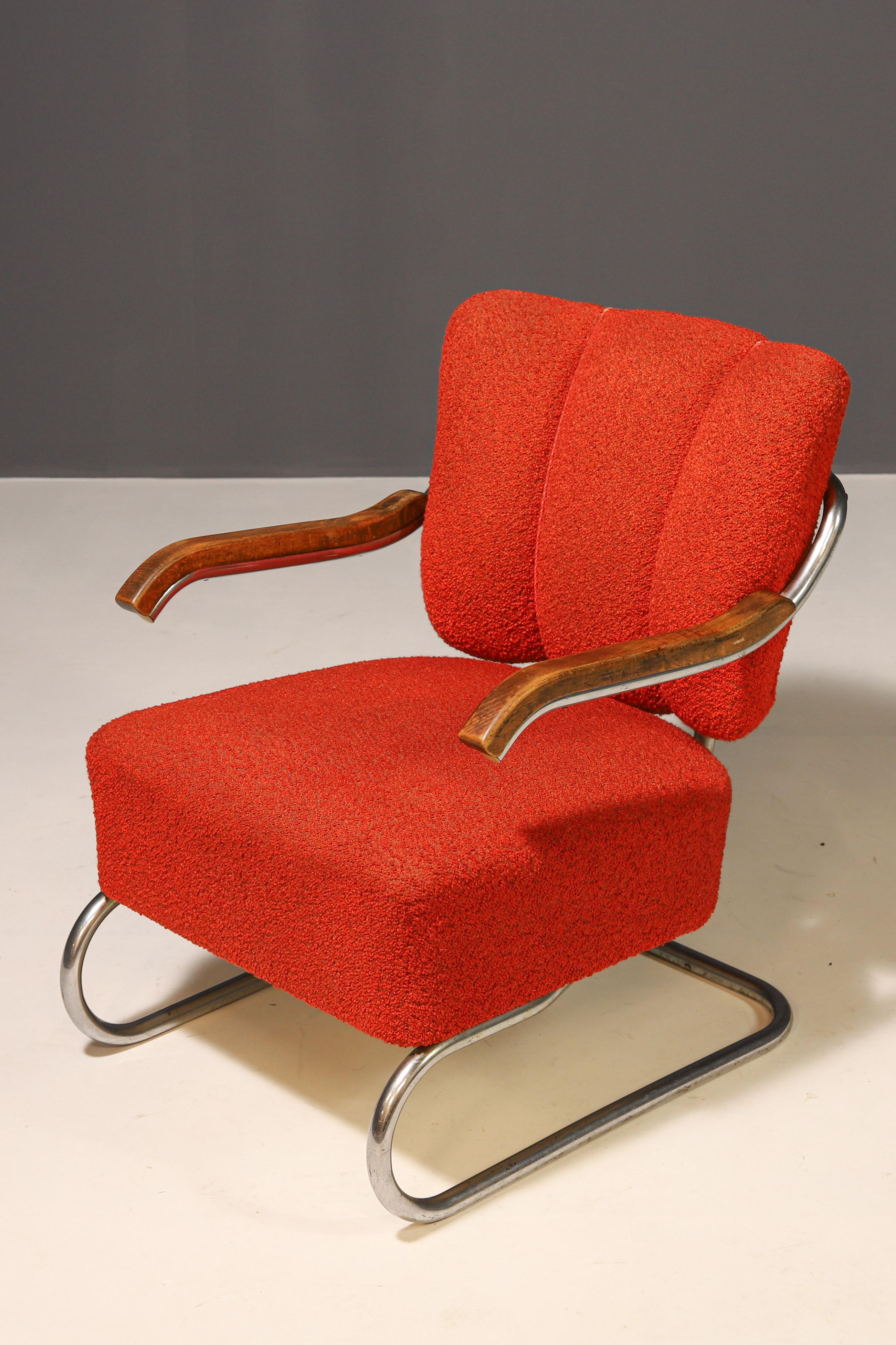 Coppia di poltrone a sbalzo Bauhaus  Thonet, anni '30 in vendita 6