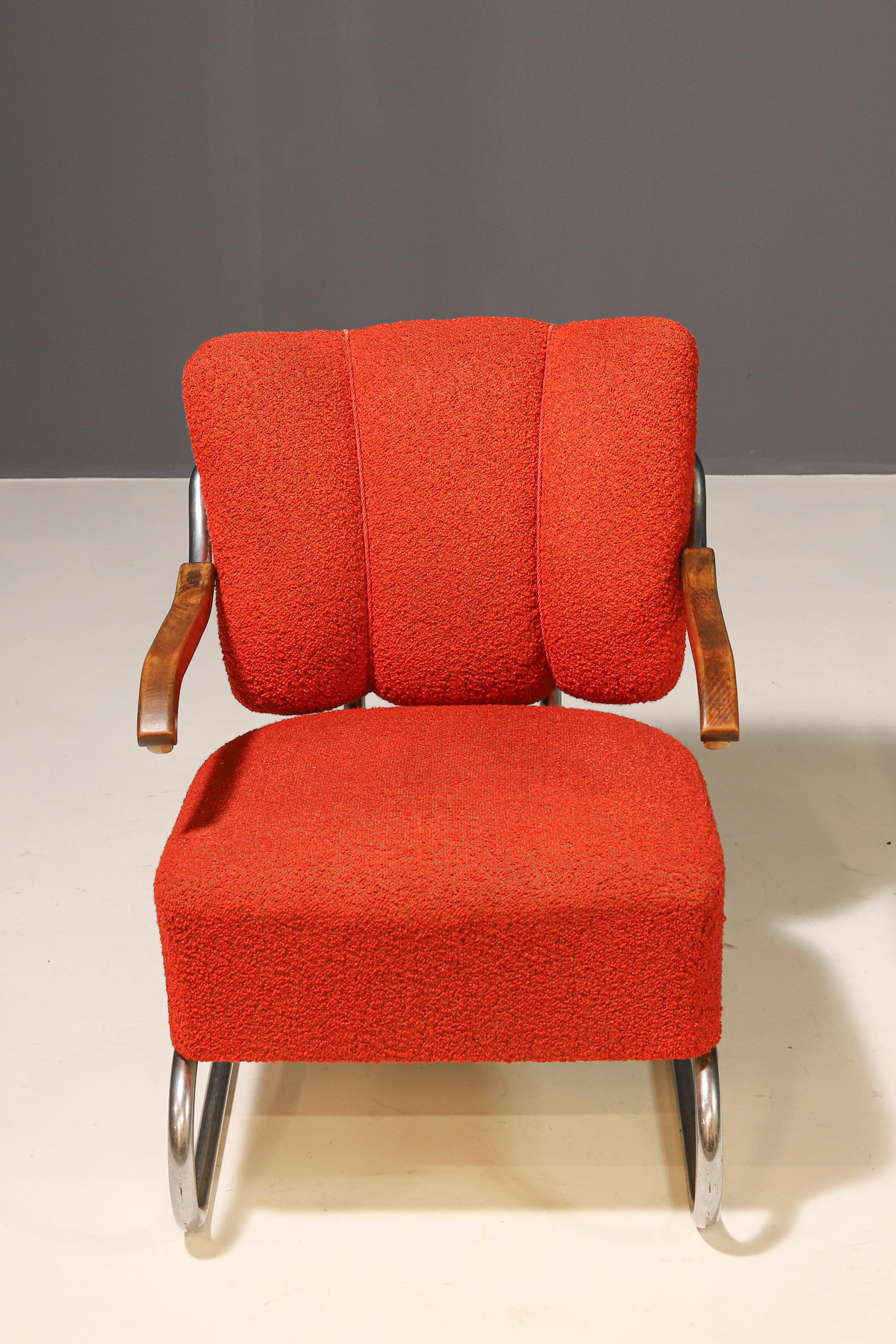 Coppia di poltrone a sbalzo Bauhaus  Thonet, anni '30 in vendita 7