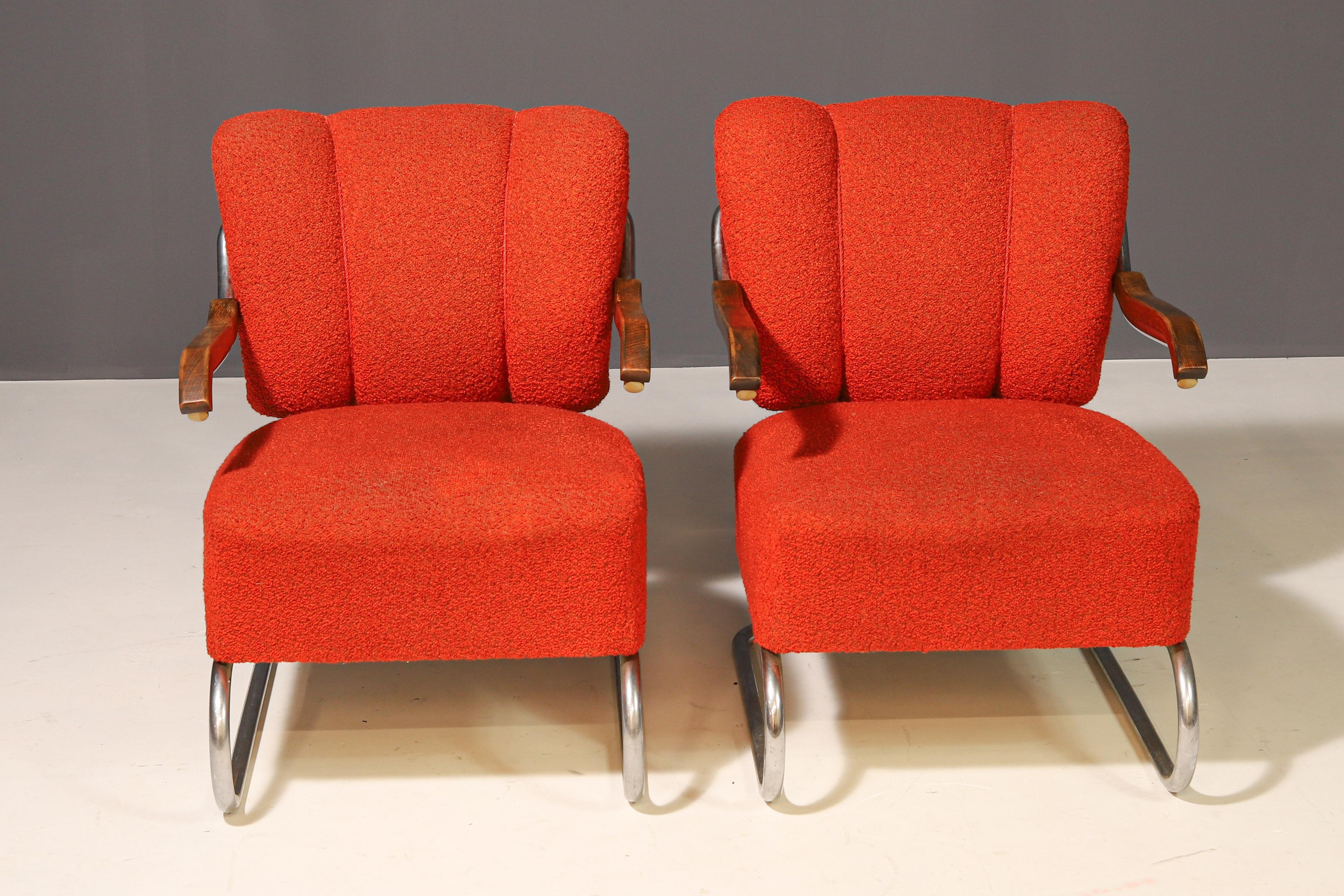 Coppia di poltrone a sbalzo Bauhaus  Thonet, anni '30 in vendita 13