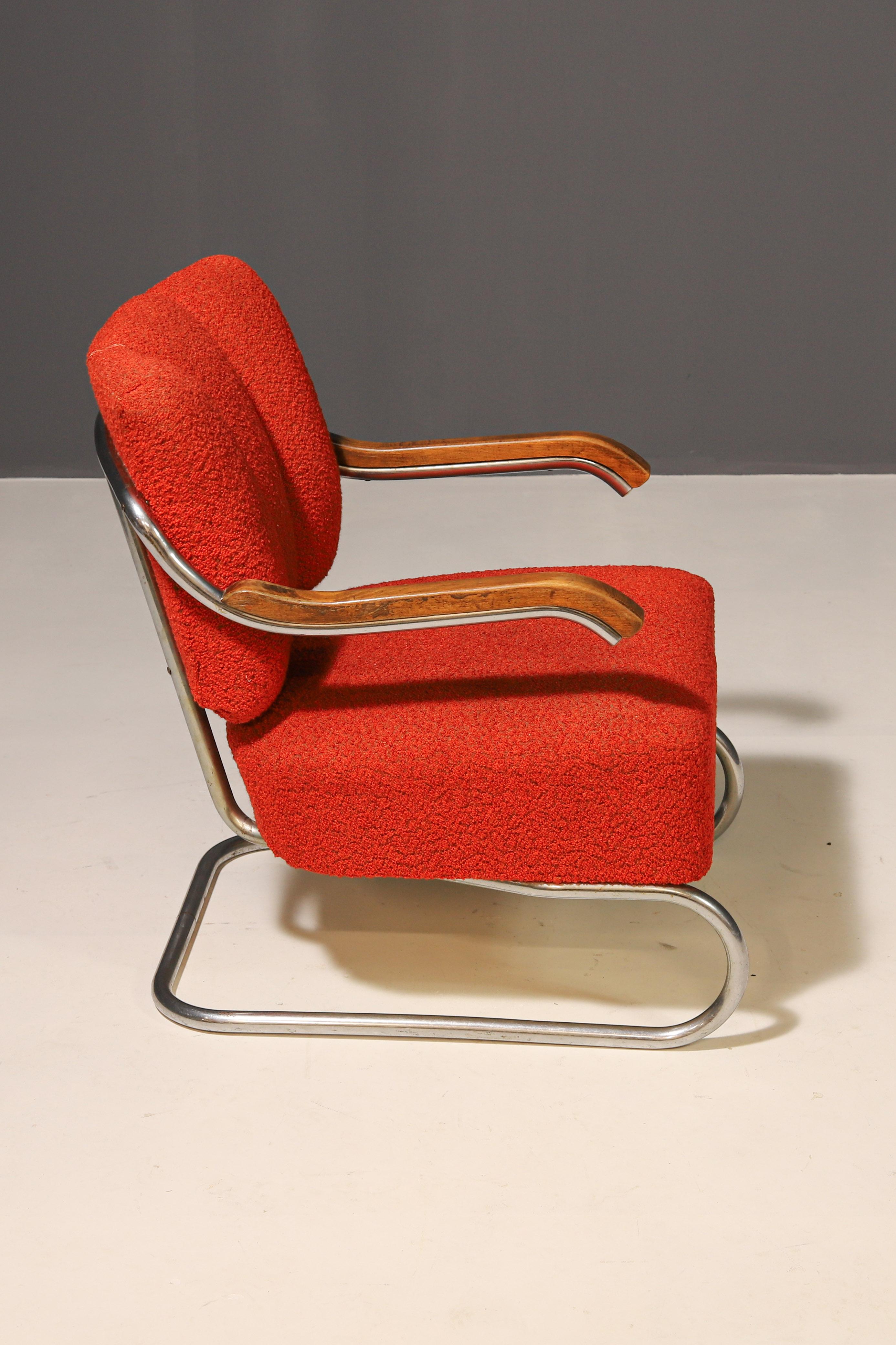 Coppia di poltrone a sbalzo Bauhaus  Thonet, anni '30 in vendita 1