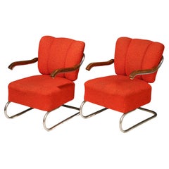 Pair of Cantilever Armchairs Bauhaus  Thonet, 1930s