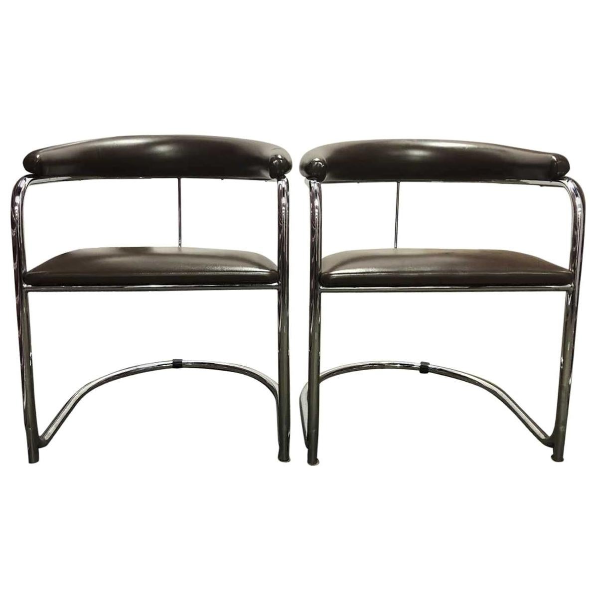 Pair of Cantilever Armchairs by Anton Lorenz