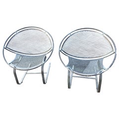 Pair of Cantilever Bouncer Radar Lounge Chairs Tempestini Salterini Clamshell