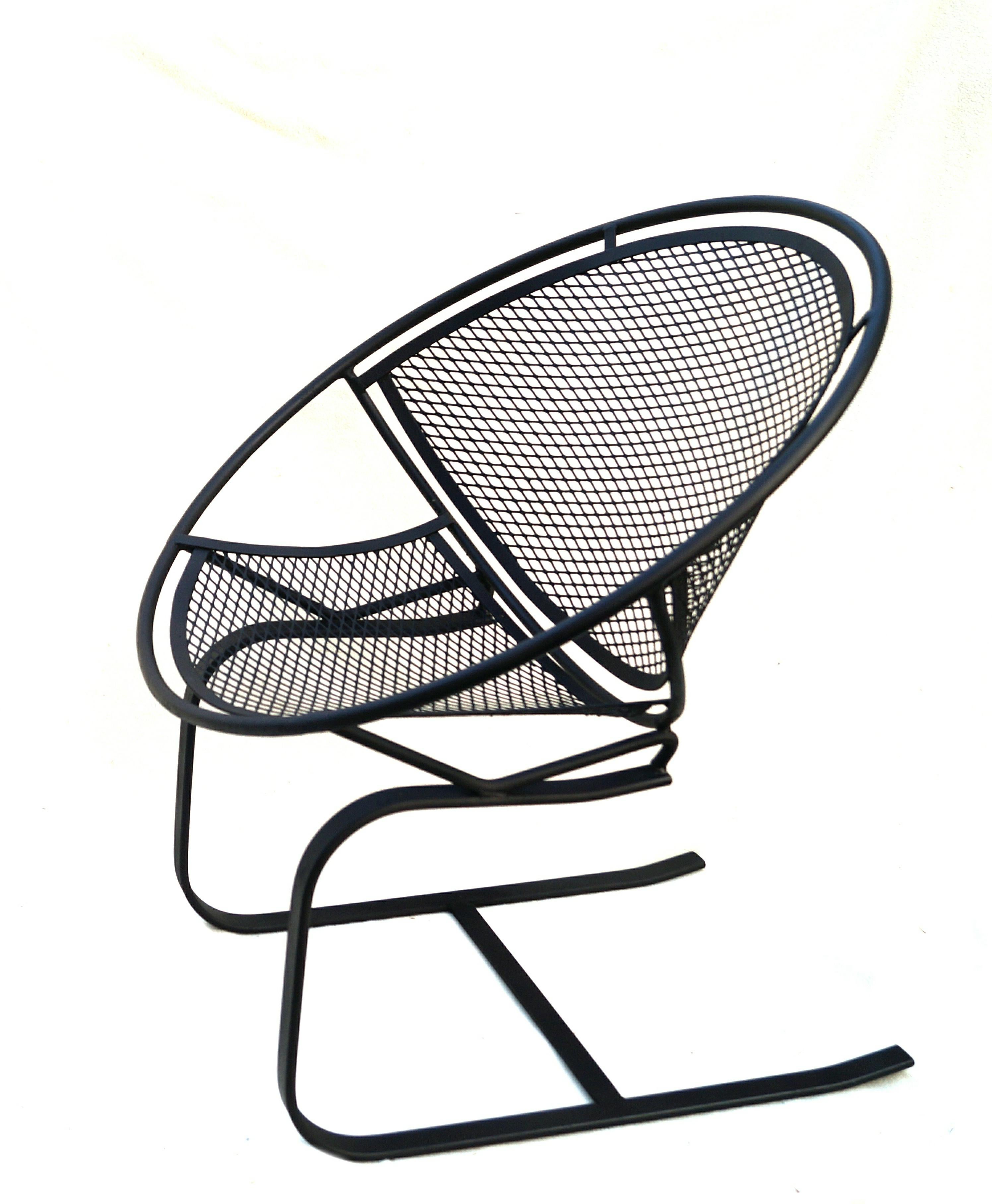 Pair of Cantilever Bouncer Radar Lounge Chairs Tempestini Salterini Outdoor  3