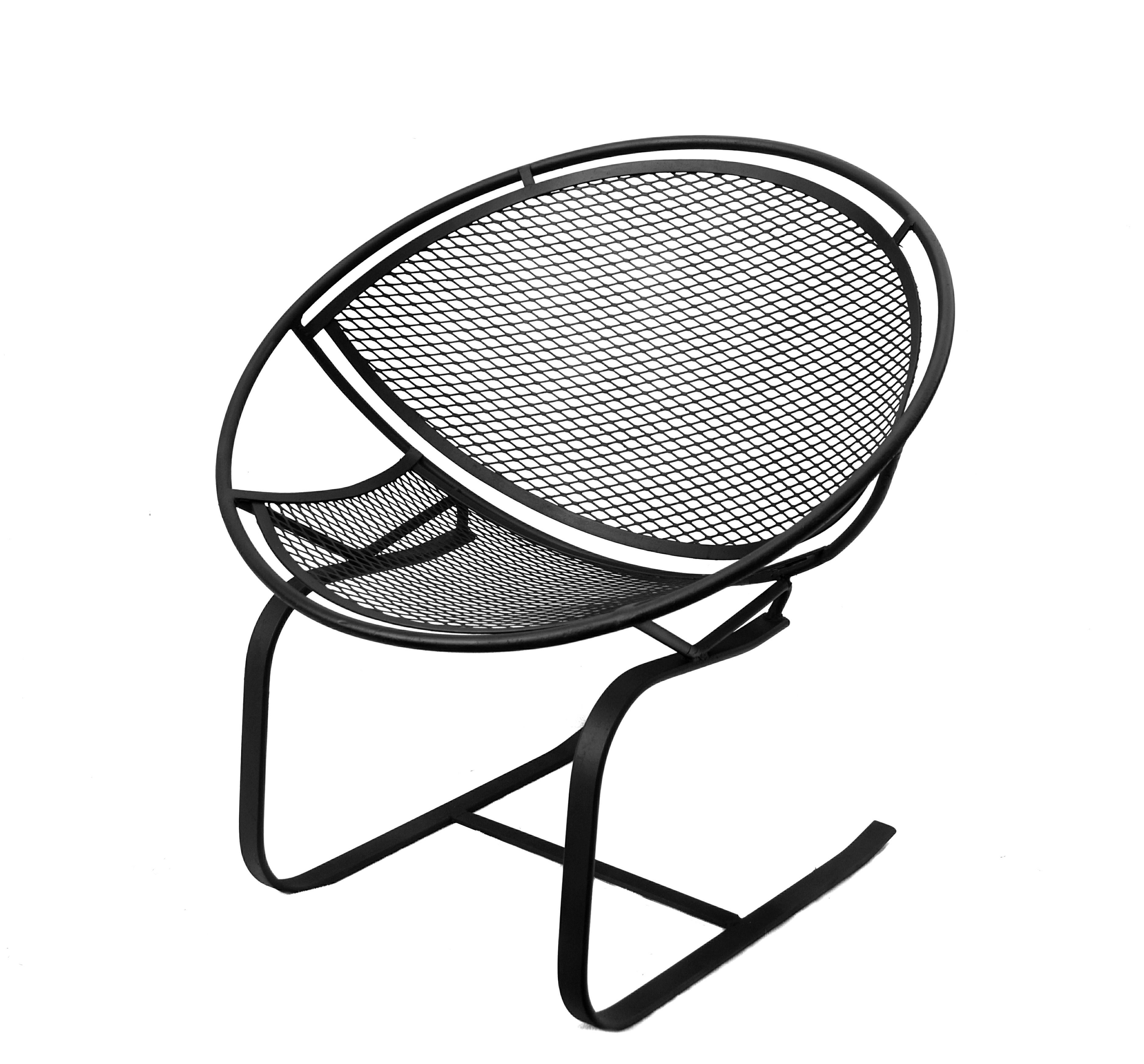 Mid-Century Modern Pair of Cantilever Bouncer Radar Lounge Chairs Tempestini Salterini Outdoor