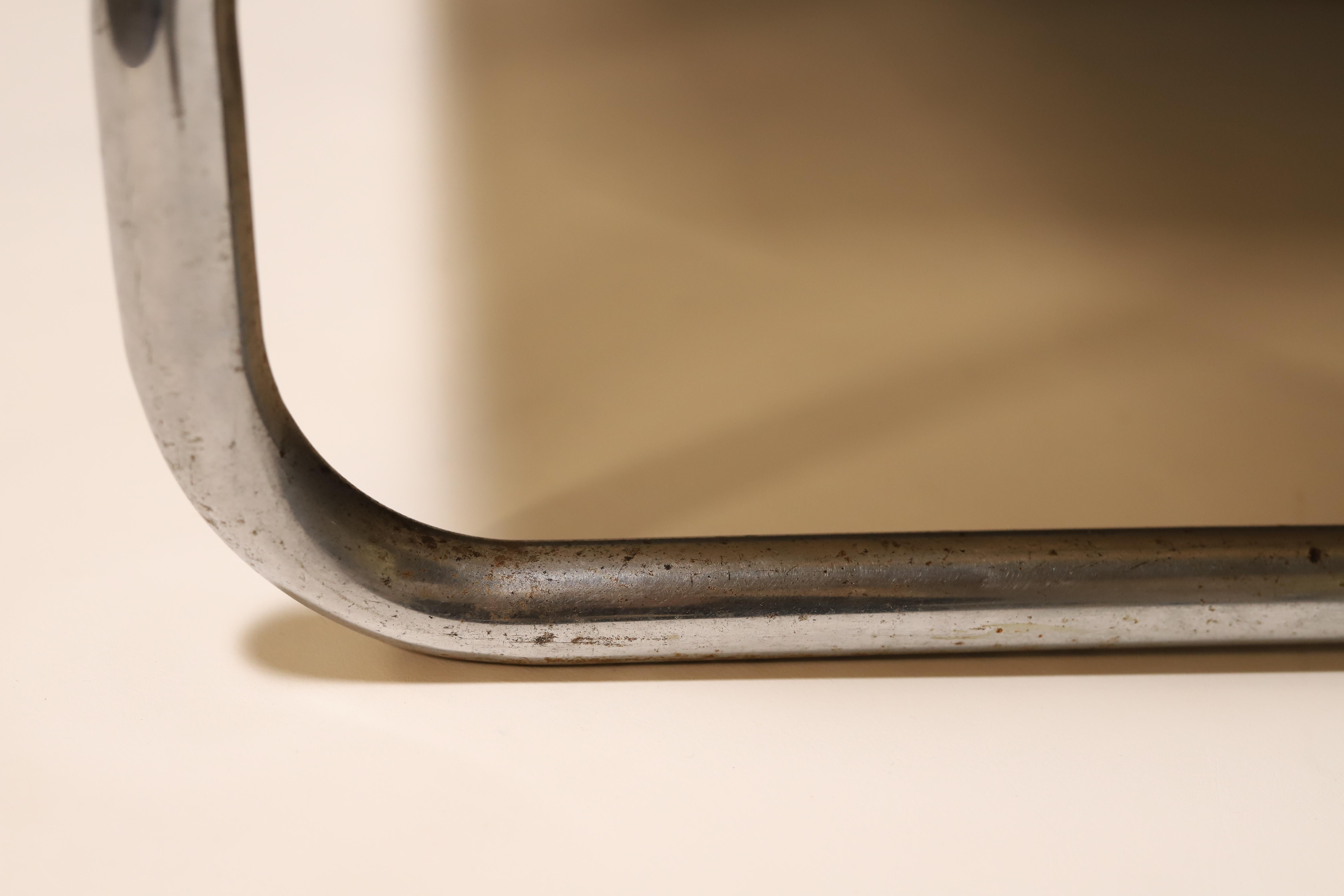Pair of Cantilever Tubular Steel Armchairs for Kovona, Czechoslovakia, 1950’s For Sale 8