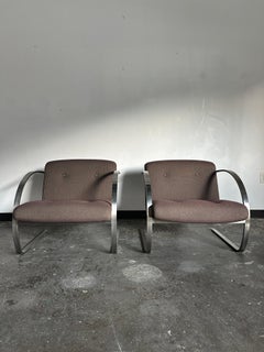 Paire de chaises arc-en-ciel en porte-à-faux de Charles Gibilterra pour Brueton