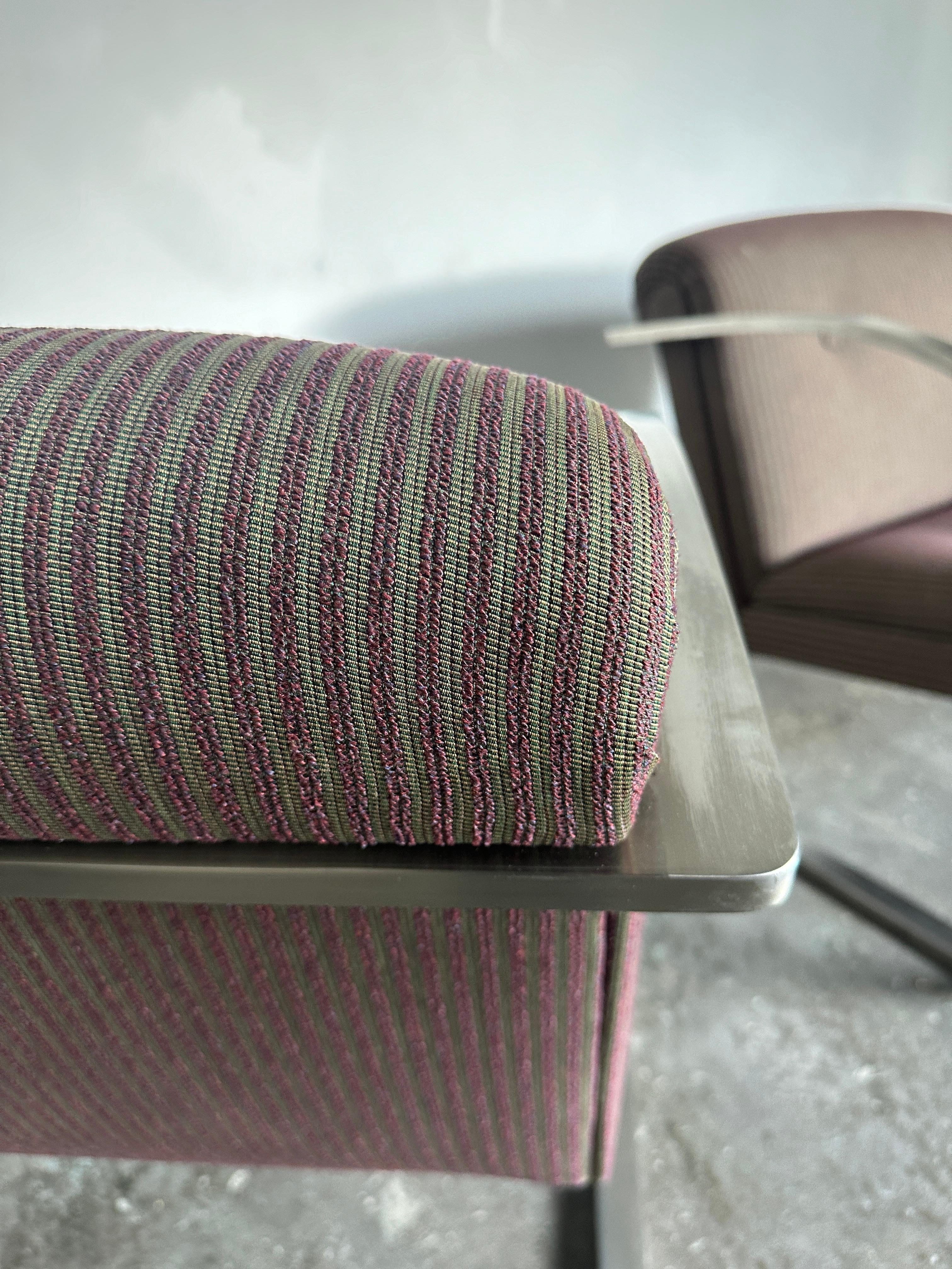 Late 20th Century Pair of Cantilevered Arc Chair by Charles Gibilterra for Brueton