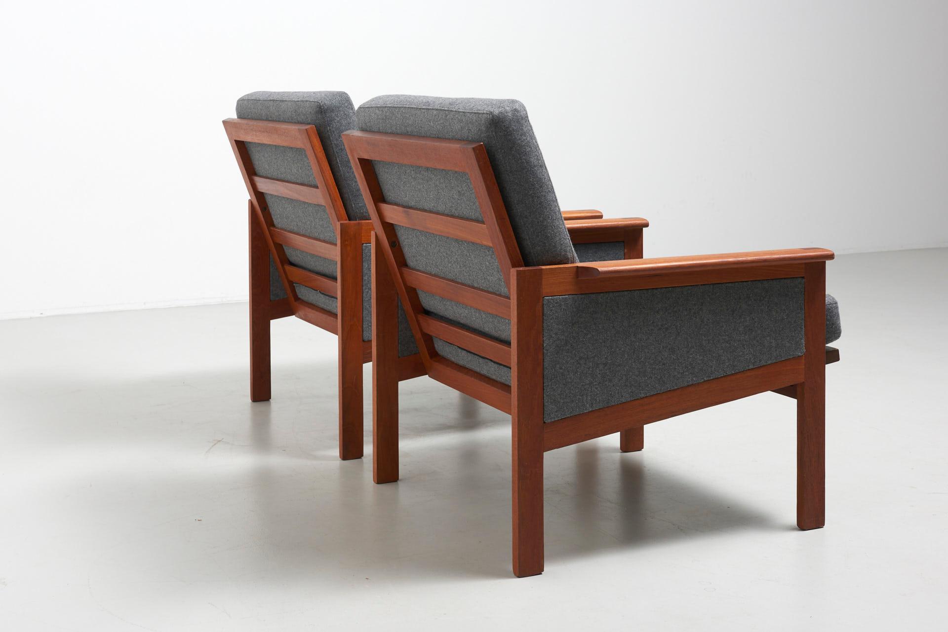 Danish Pair of Capella Lounge Chairs by Illum Wikkelsø, 1959