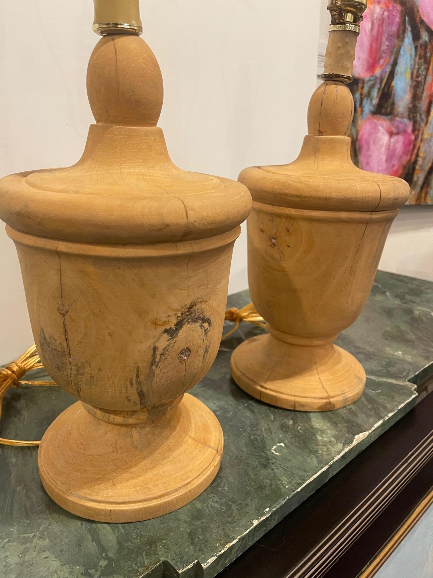 Pair of Capitol Fragments Adapted as Lamps, 19th Century In Good Condition For Sale In Savannah, GA