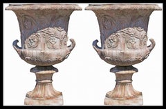 COPPIA DI VASI CAPITOLINO IN TERRACOTTA COPIA DI MUSE CAPITOLINI 21° Secolo 137cm