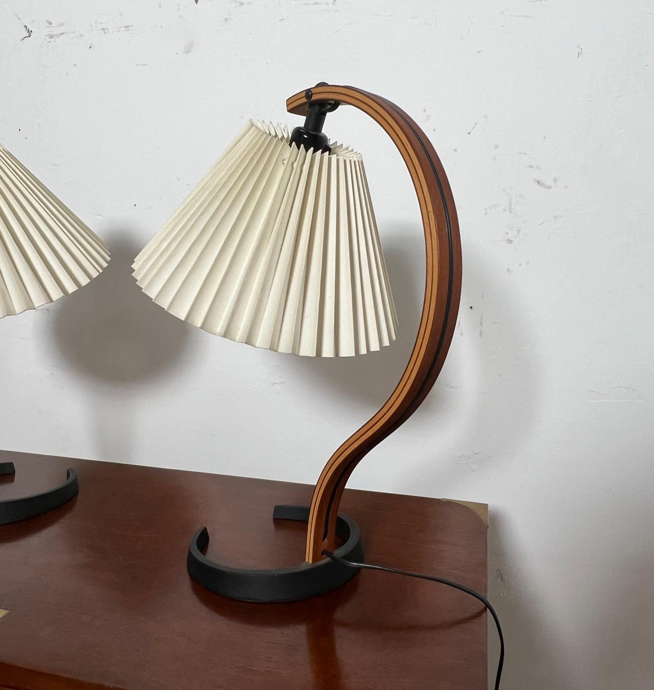 Iron Pair of Caprani Table Lamps Circa 1970s